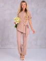 KOMPLET Asymetryczna BLUZKA Wiązanie NIRA - Beige