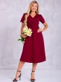 SUKIENKA Rozkloszowana MIDI Cyrkonie NER-EIDA - Bordo