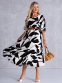SUKIENKA Maziaje DEKOLT V Oversize NAIVARA - black