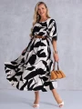 SUKIENKA Maziaje DEKOLT V Oversize NAIVARA - black