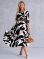 SUKIENKA Maziaje DEKOLT V Oversize NAIVARA - black