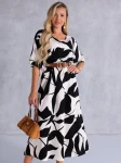 SUKIENKA Maziaje DEKOLT V Oversize NAIVARA - black