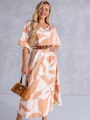 SUKIENKA Maziaje DEKOLT V Oversize NAIVARA - orange