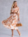 SUKIENKA Maziaje DEKOLT V Oversize NAIVARA - orange