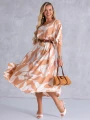 SUKIENKA Maziaje DEKOLT V Oversize NAIVARA - orange