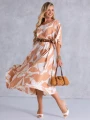 SUKIENKA Maziaje DEKOLT V Oversize NAIVARA - orange