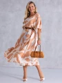 SUKIENKA Maziaje DEKOLT V Oversize NAIVARA - orange