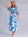 SUKIENKA Maziaje DEKOLT V Oversize NAIVARA - blue