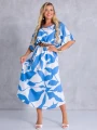 SUKIENKA Maziaje DEKOLT V Oversize NAIVARA - blue
