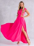 Sukienka gładka maxi Olivia - fuksja