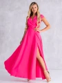 Sukienka gładka maxi Olivia - fuksja