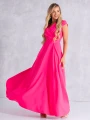 Sukienka gładka maxi Olivia - fuksja