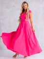 Sukienka gładka maxi Olivia - fuksja
