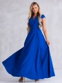 Sukienka gładka maxi Olivia - szafir