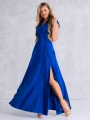 Sukienka gładka maxi Olivia - szafir