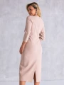 SUKIENKA Ołówkowa MIDI Kwiat LUNELLE - Beige