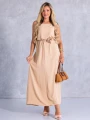 SUKIENKA Maxi RÓŻA Pasek CA-YA - Beige