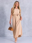 SUKIENKA Maxi RÓŻA Pasek CA-YA - Beige