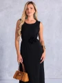 SUKIENKA Maxi RÓŻA Pasek CA-YA - Black