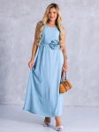 SUKIENKA Maxi RÓŻA Pasek CA-YA - Baby Blue