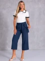 Spodnie rybaczki culloty - navy