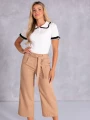 Spodnie rybaczki culloty - beige