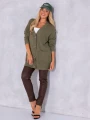 KARDIGAN zapinany na guziki LINA - khaki
