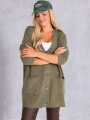 KARDIGAN zapinany na guziki LINA - khaki