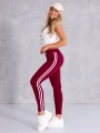 Spodnie dresowe legginsy - bordowe