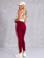 Spodnie dresowe legginsy - bordowe