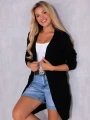 KARDIGAN Lekki Narzutka ADE-LAISA - Czarny