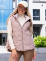 KAMIZELKA Bezrękawnik ZĄBKI Ściągacze ELLENA - Beige