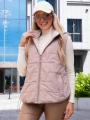 KAMIZELKA Bezrękawnik ZĄBKI Ściągacze ELLENA - Beige