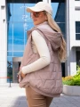 KAMIZELKA Bezrękawnik ZĄBKI Ściągacze ELLENA - Beige