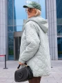 KURTKA Pikowana ROMBY Kółka RIANA - Mięta