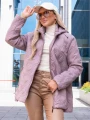 Pikowana KURTKA Rozpinane Boki ASTRA - Blush