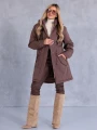 Kurtka parka z kapturem MACY - brown