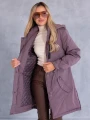 Kurtka parka z kapturem MACY - violet