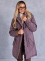 Kurtka parka z kapturem MACY - violet