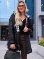 KURTKA Pikowana PEPITKA Pasy AIVA - Black