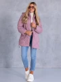 KURTKA Pikowana ZYGZAKI Ściągacze ESENIA - Blush