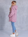 KURTKA Pikowana ZYGZAKI Ściągacze ESENIA - Blush