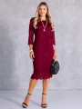 SUKIENKA Midi KORONKA Elegancka TEO-FILA - Bordo