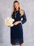 SUKIENKA Midi KORONKA Elegancka TEOFILA - Granat