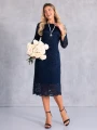 SUKIENKA Midi KORONKA Elegancka TEO-FILA - Granat