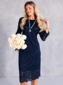 SUKIENKA Midi KORONKA Elegancka TEO-FILA - Granat