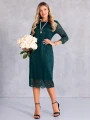 SUKIENKA Midi KORONKA Elegancka TEO-FILA - Szmaragd