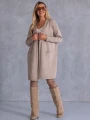 Klasyczny KARDIGAN Blaszka Kieszenie DELFINA - beige