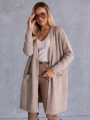 Klasyczny KARDIGAN Blaszka Kieszenie DELFINA - beige