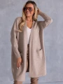 Klasyczny KARDIGAN Blaszka Kieszenie DELFINA - beige